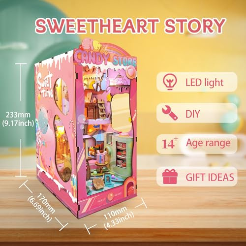 Kit De Rincón De Libro Con Luz Led, Rompecabezas De Madera 3