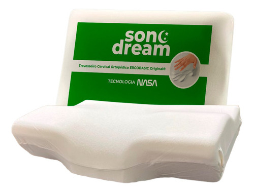 Travesseiro Ortopédico Premium Conforto Suporte Da Cervical Branco