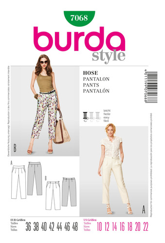 Patron Costura Para Mujer Talla Pantalones: 10  22