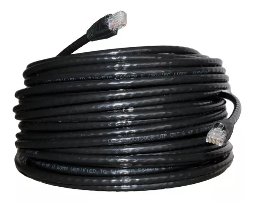 Cable Ethernet 20 Metros Exterior Blindado Cobre Red Cat 6