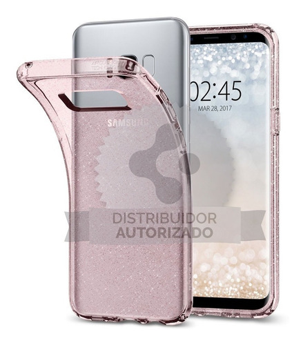 Spigen Samsung S8 Plus Liquid Cristal Glitter Rose Quartz