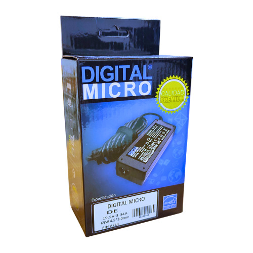 Cargador Digital Micro Dell 19.5-3.34 65w 4.5x3 Pin/az