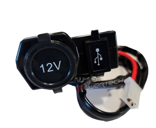 Toma Corriente 12v Tech Moto Universal Usb Encendedor Gps