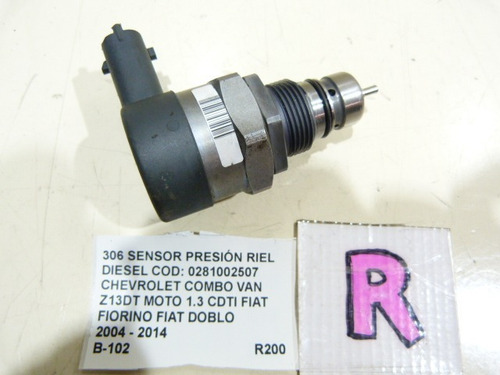 Sensor Presión Riel Diesel Chevrolet Combo Van 2004-2014 (Usado)