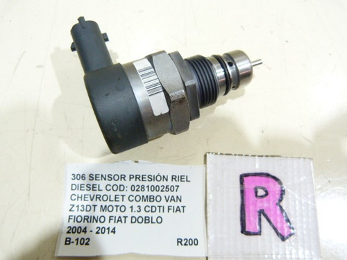 Sensor Presión Riel Diesel Chevrolet Combo Van 2004-2014 