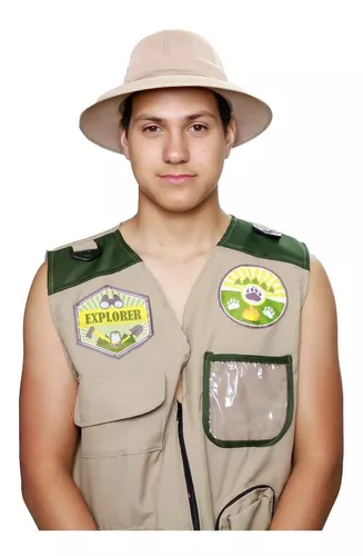 Disfraz Chaleco Explorador Biologo Con Accesorios Adulto