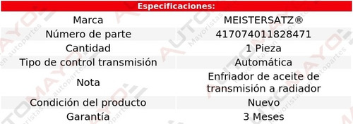 Una Manguera Radiador Inf Meistersatz 323i 2.5l 6 Cil 06-11