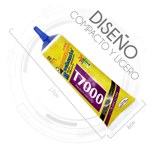 Pegamento T7000 Color Negro | 15ml | Extrusor 0.5 milimetros para  aplicacion precisa.