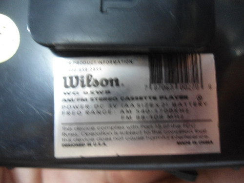 Walkman Wilson Sports Wg85wb - Para Reparo Ou Peças