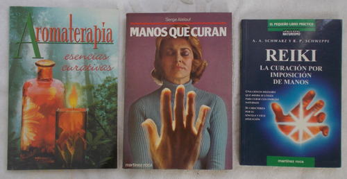 3 Libros, Aromaterapia, Reik Cura Por Manos, Manos Que Curan