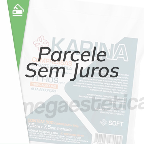 Imagem 6 de 6 de Gaze Hidrófila 13 Fios Karina Curativo Limpeza De Pele 10pct