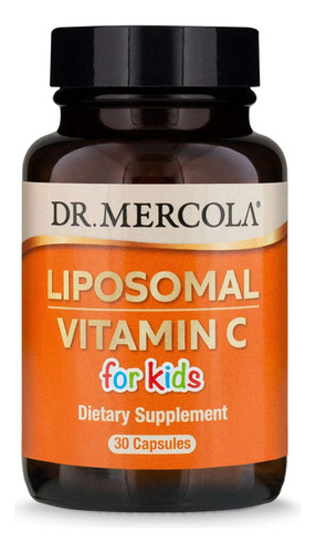 Dr. Mercola Vitamina C lipossomal para crianças 30 cápsulas Sabor Sin Sabor
