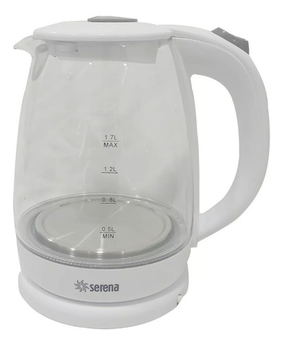 Pava Eléctrica Calentador Mate Agua Café Te 1,7 Lt Color Blanco