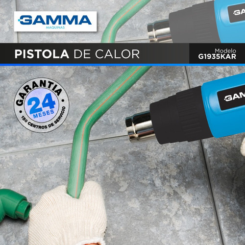 Imagen 4 de 6 de Pistola De Calor En Kit Gamma 2000w 300º/550ºc + Accesorios