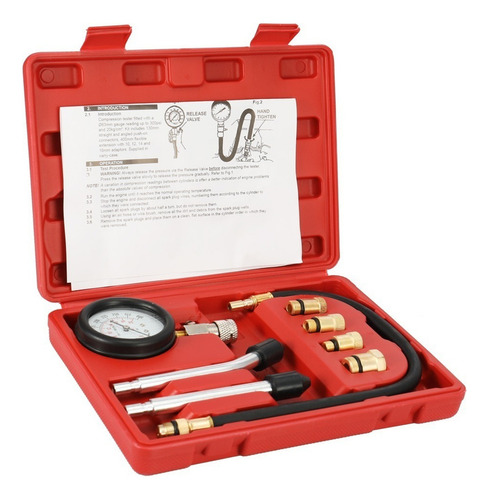 Kit De Manômetro Automotivo 0-300 Psi Com Estojo