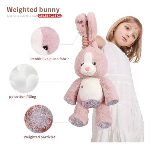 Peluche De Conejo Orejas Largas De 20 Pulgadas, Conejo Rosa
