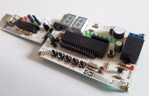 Kit Microcontrolador 8051 At89s52 Usbasp Arduino Shield