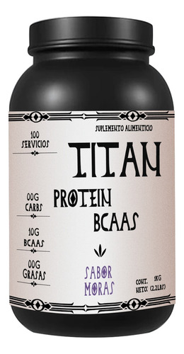 Aminoácidos Bcaas Titan 1kg Sabores 100servicios Pre Entreno Moras
