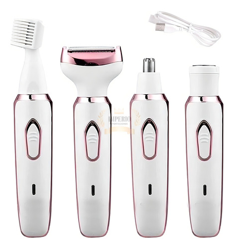 Afeitadora Depiladora 4 En 1 Para Mujer Cejas Rostro Cuerpo Blanco