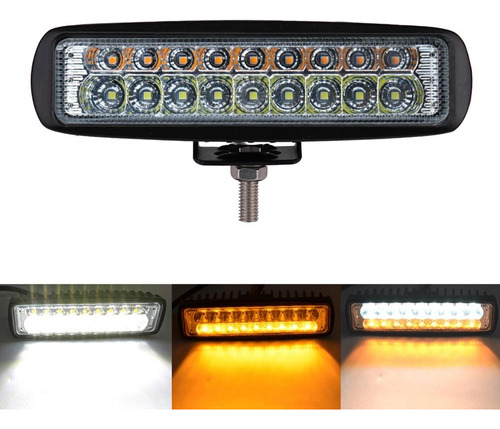 Barra Led Neblinero 54w Auto Camioneta Original Blanco+ambar