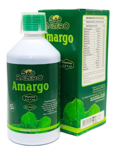 Amargo 500ml São Raizeiro ( Vitaminas A,d,c E E)