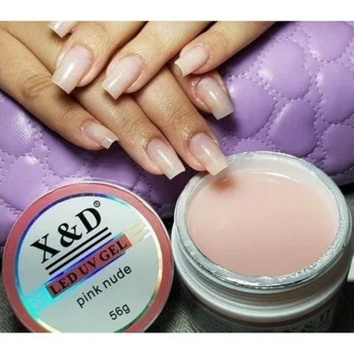 Gel X&d Nude Para Unhas Led Uv 56gr Poligel Xed Natural