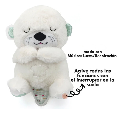 Bebé Adormece A La Nutria Con Sonidos Y Luces Y Musica
