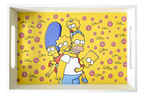 Imagen 2 de 5 de Kit Bandeja Mate Yerbera Y Azucarera Los Simpsons Homero