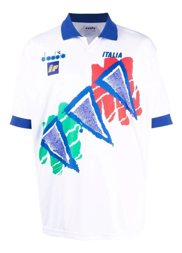 Remera Fútbol Italia Retro - Año 1994 *con Detalle En Botón*