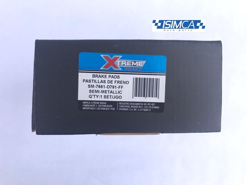 Pastilla De Freno Tras Jeep Grand Cherokee Millenium 7661