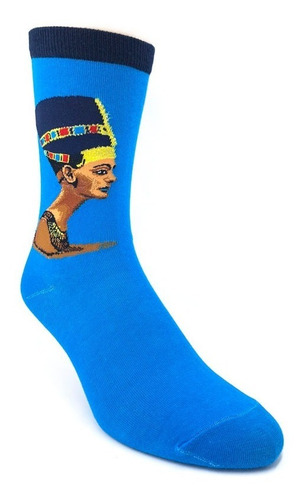 Imagen 2 de 8 de Medias Diseño Algodón Neffertiti Ffyr Hombre Mujer Unisex