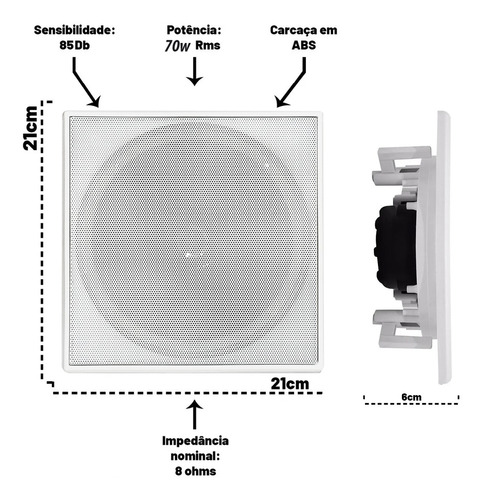 4 Kits Caixas Sistema Som Ambiente Bluetooth Ativa+passiva