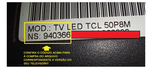 Atualização Tcl L55s4900fs Ns: 927313 - Envio Na Hora