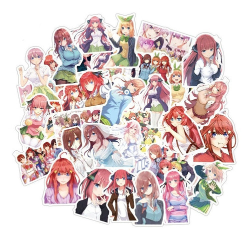 50 Stickers Gotoubun No Hanayome, Las Quintillizas | Cuotas sin interés