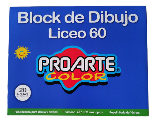 Block Liceo N 60 Proarte 20 Hojas 106 Grs