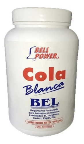 Cola Blanca Bell Power Bellpower Presentación 1/4 Galón 