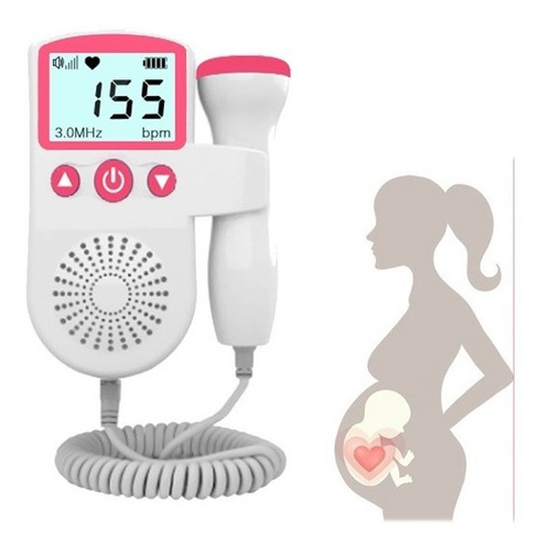 Monitor De Frequência Cardíaca Doopler Fetal Bebê Gestante