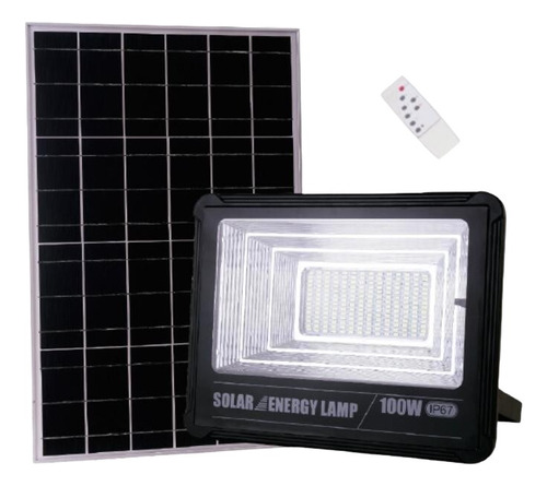 Foco Reflector Solar Led 100w Con Panel Solar Incluido