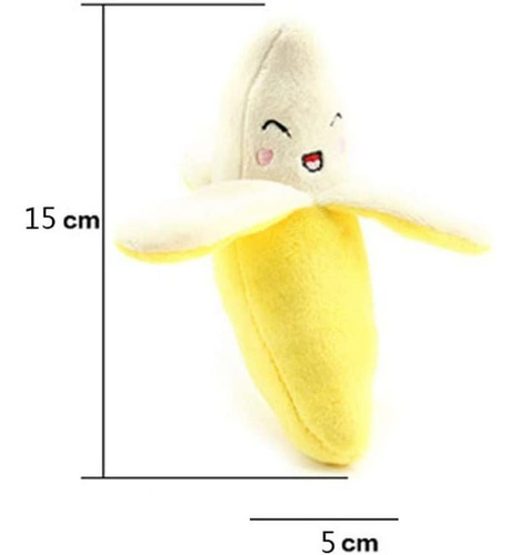 The Mimi S Pet Puppy Plush Chew Squeaker Juguete Plátanos In