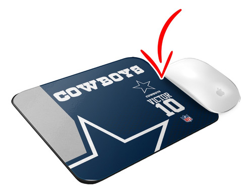 Mousepad Personalizado Dallas Cowboys Con Tu Nombre