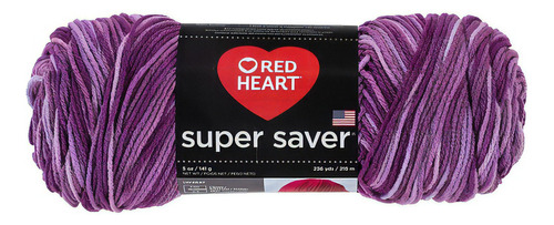 Estambre Multicolor Fleck Super Saver Red Heart Coats Color 0546 Purple Tones