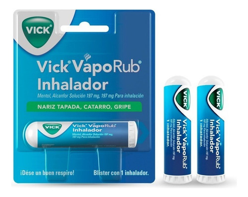 Inhaladores Vick Vaporub Para La Nariz Tapada 197 Mg C/u X3