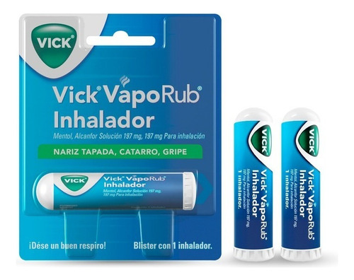 Inhaladores Vick Vaporub Para La Nariz Tapada 591mg X3u