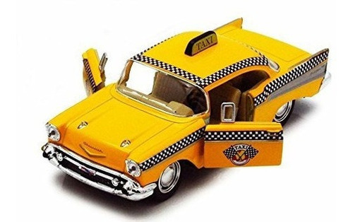 1957 Chevy Bel Air Taxi Cab Yellow Kinsmart 5360d 140 Escala