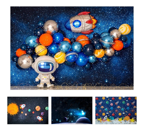 Fundos Fotográficos Tecido Sublimado 3d Astronauta 2,20x1,50