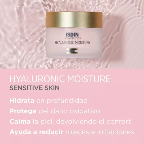 Crema Isdin Hyaluronic Moisture Piel Sensible 50g Sensible Día/noche