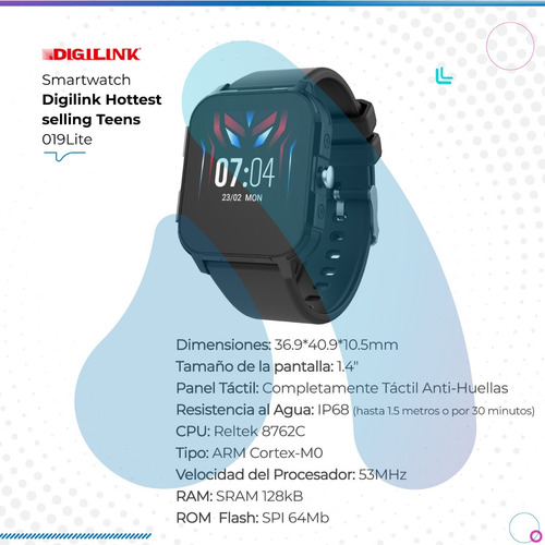 Imagen 2 de 10 de Smartwatch Alarma Monitoreo Sueño Y Pulsaciones Sumergible