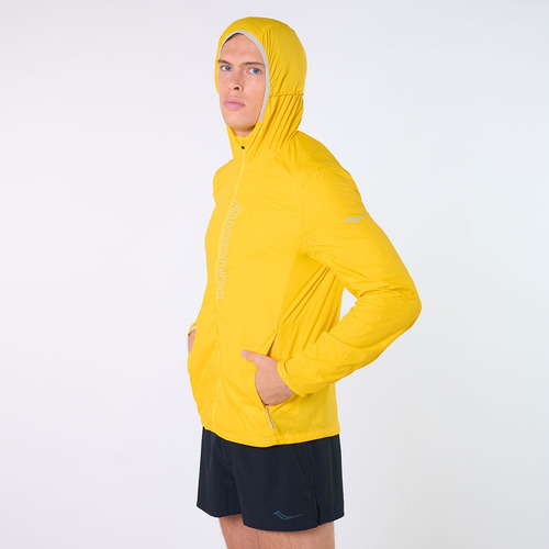 Campera Hombre Saucony Rompeviento Peregrine Packaway Yellow