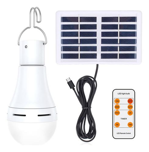 Luz Nocturna F, Bombilla De 7 W, Lámpara Solar Para Acampar,