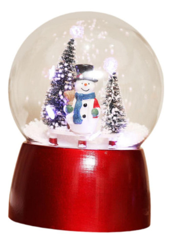 Bola De Nieve Iluminada Para Decoración Navideña, Regalo